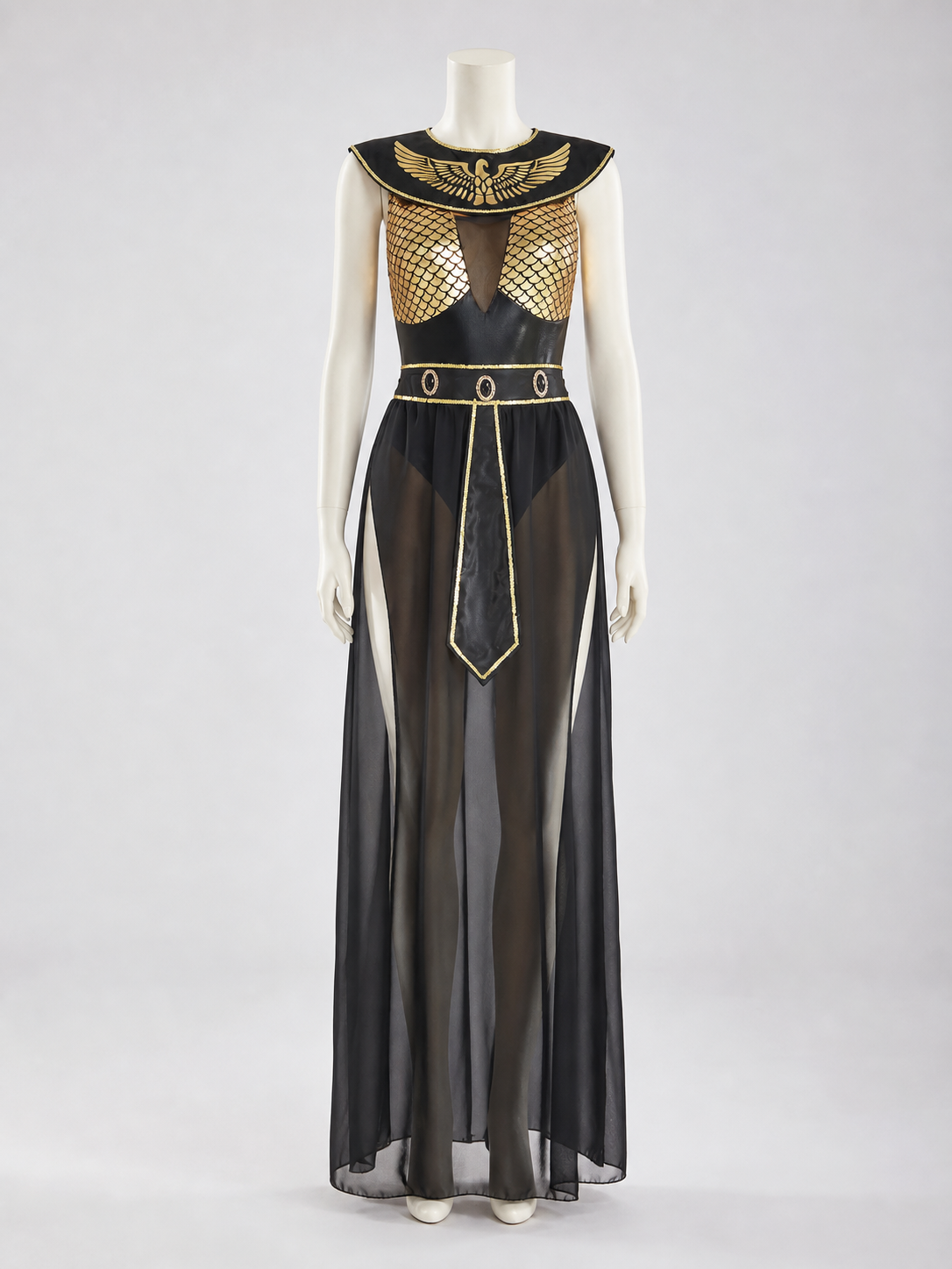 Cleopatra Costume, Long Dress back view