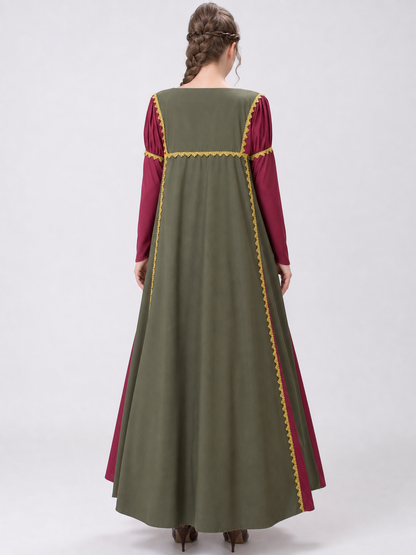 Retro Costume with Dress and Cloak for Role-Playing Looks