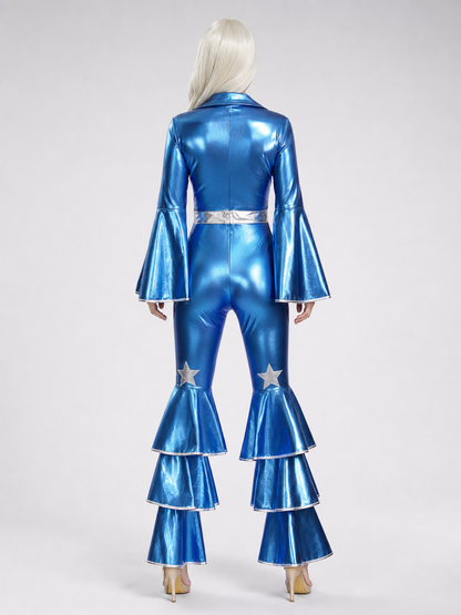 70s Disco Costume Jumpsuit with Belt