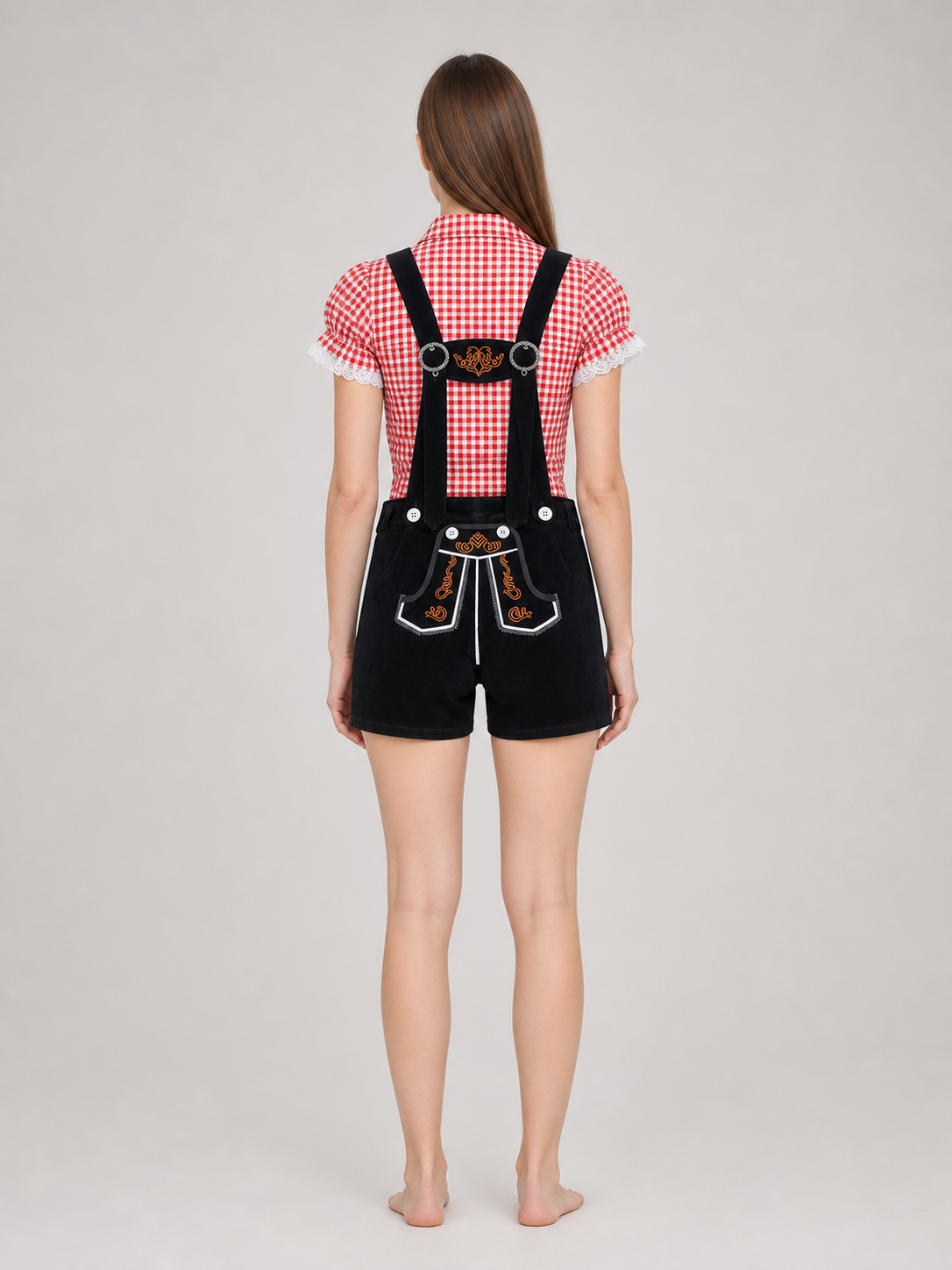 Oktoberfest-style costume: shirt and shorts