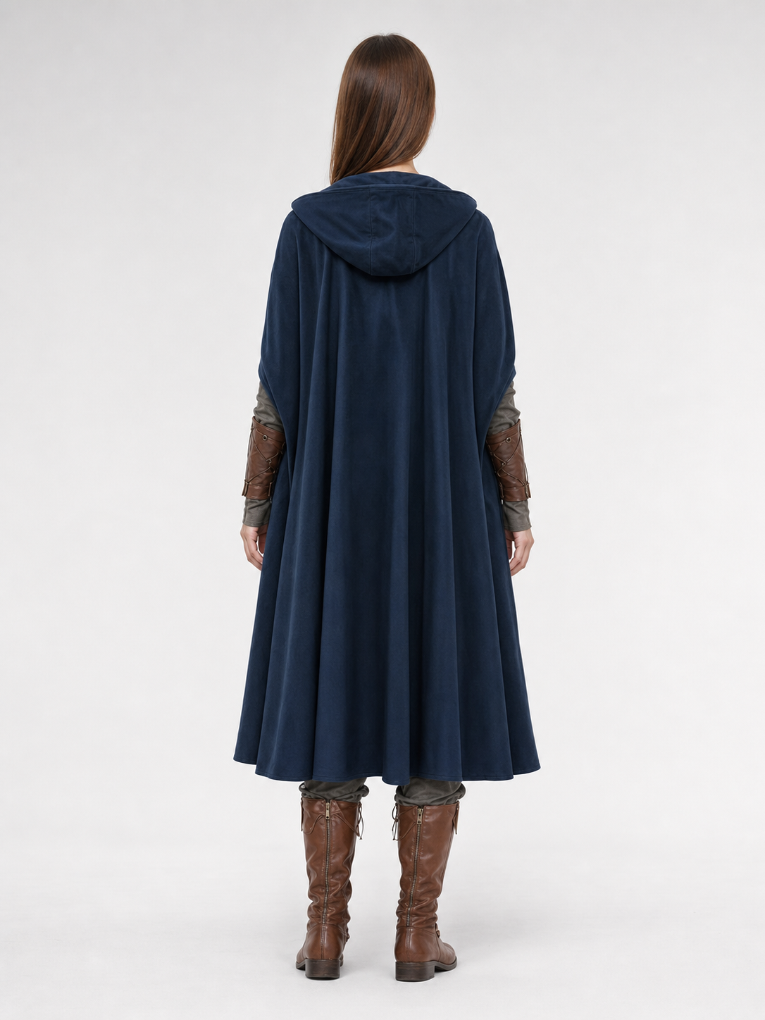 Dark Blue Hooded Costume Cloak