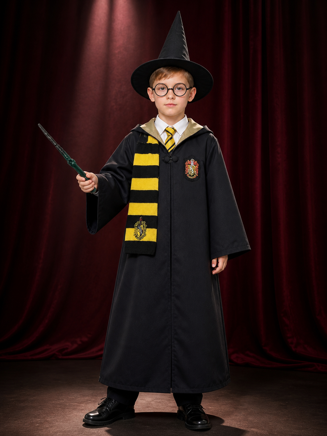 Harry Potter Hufflepuff Hooded Cloak for Cosplay