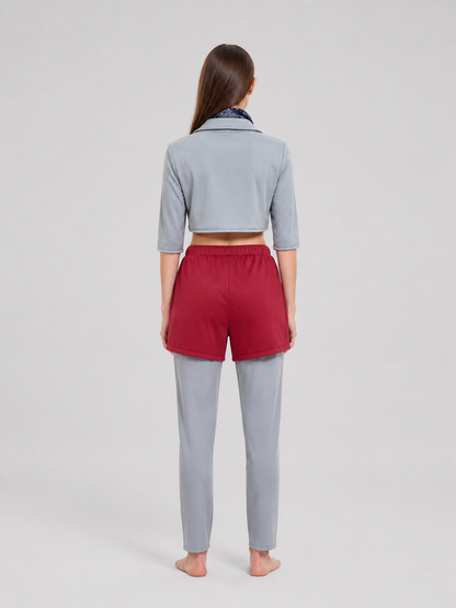 Eleven Cosplay Costume: Jacket, Pants, Shorts, and Scarf back view