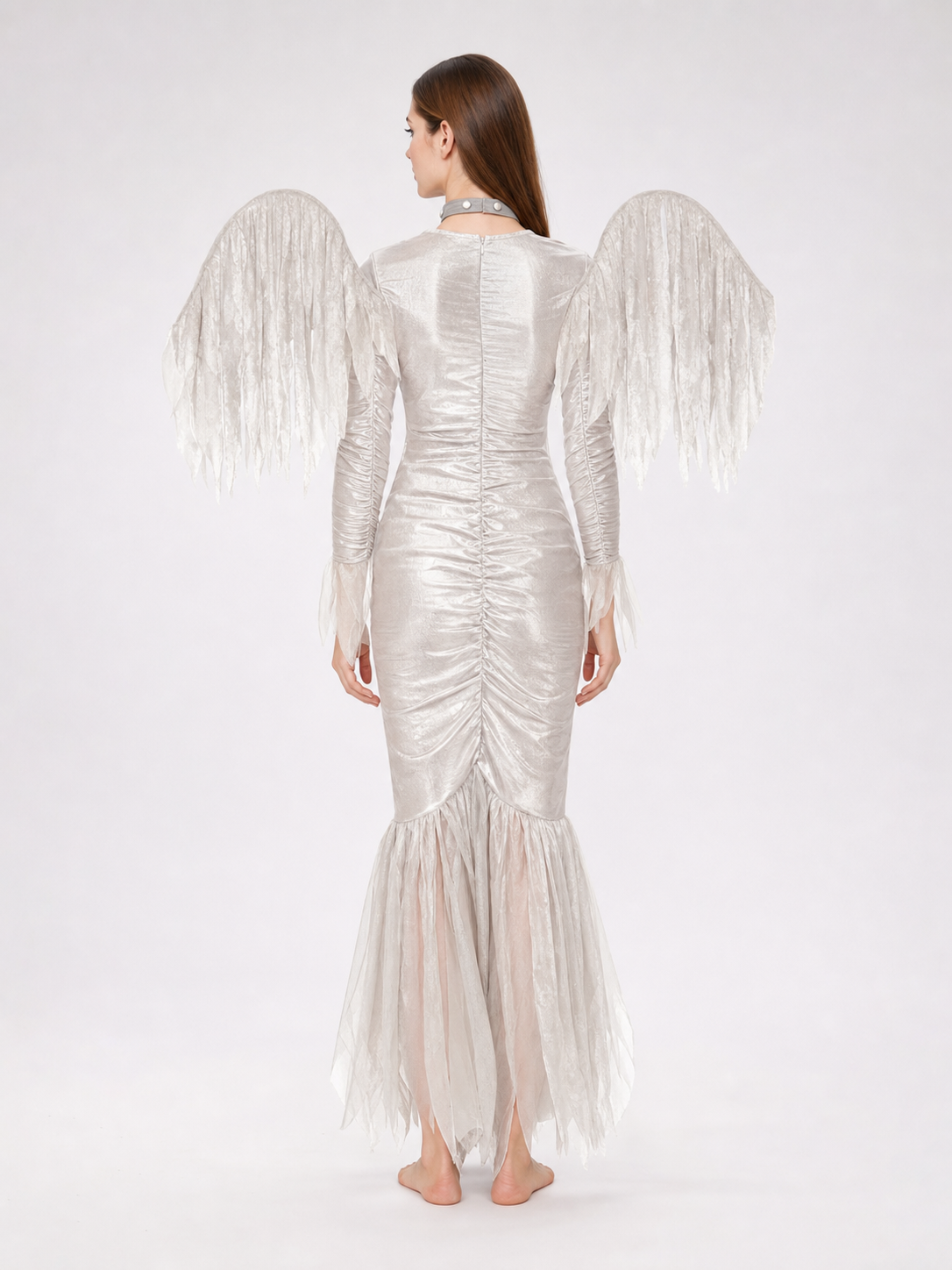 Angel Stage Costume with Wings and Dress back view