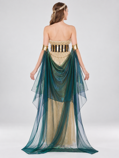 Egyptian Queen Costume with Cape back view