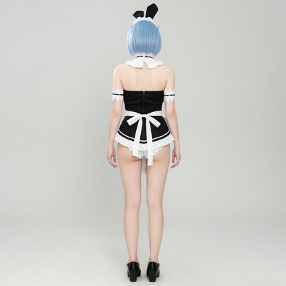 Maid Costume with Ears and White Apron