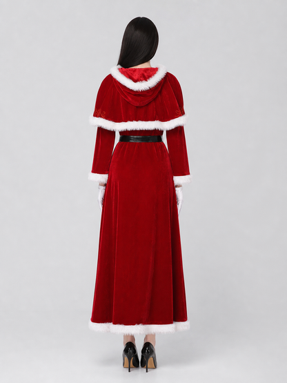 Christmas hooded costume with belt