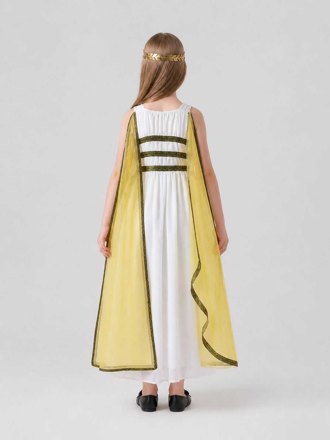 Cleopatra Cosplay Costume: Dress with Cape back view