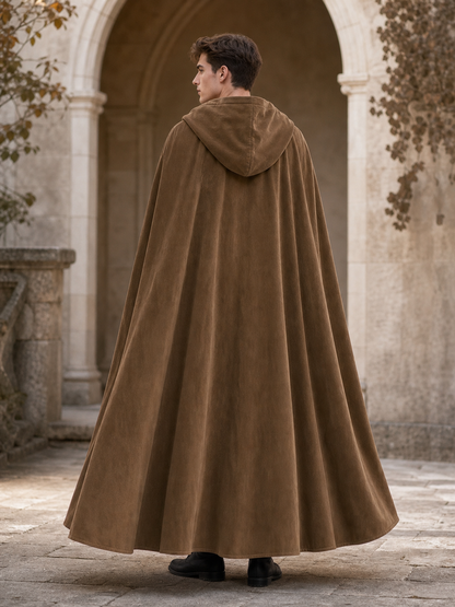 Brown Hooded Costume Cloak
