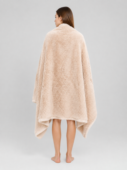 Reversible Pet Blanket, Light Beige back view