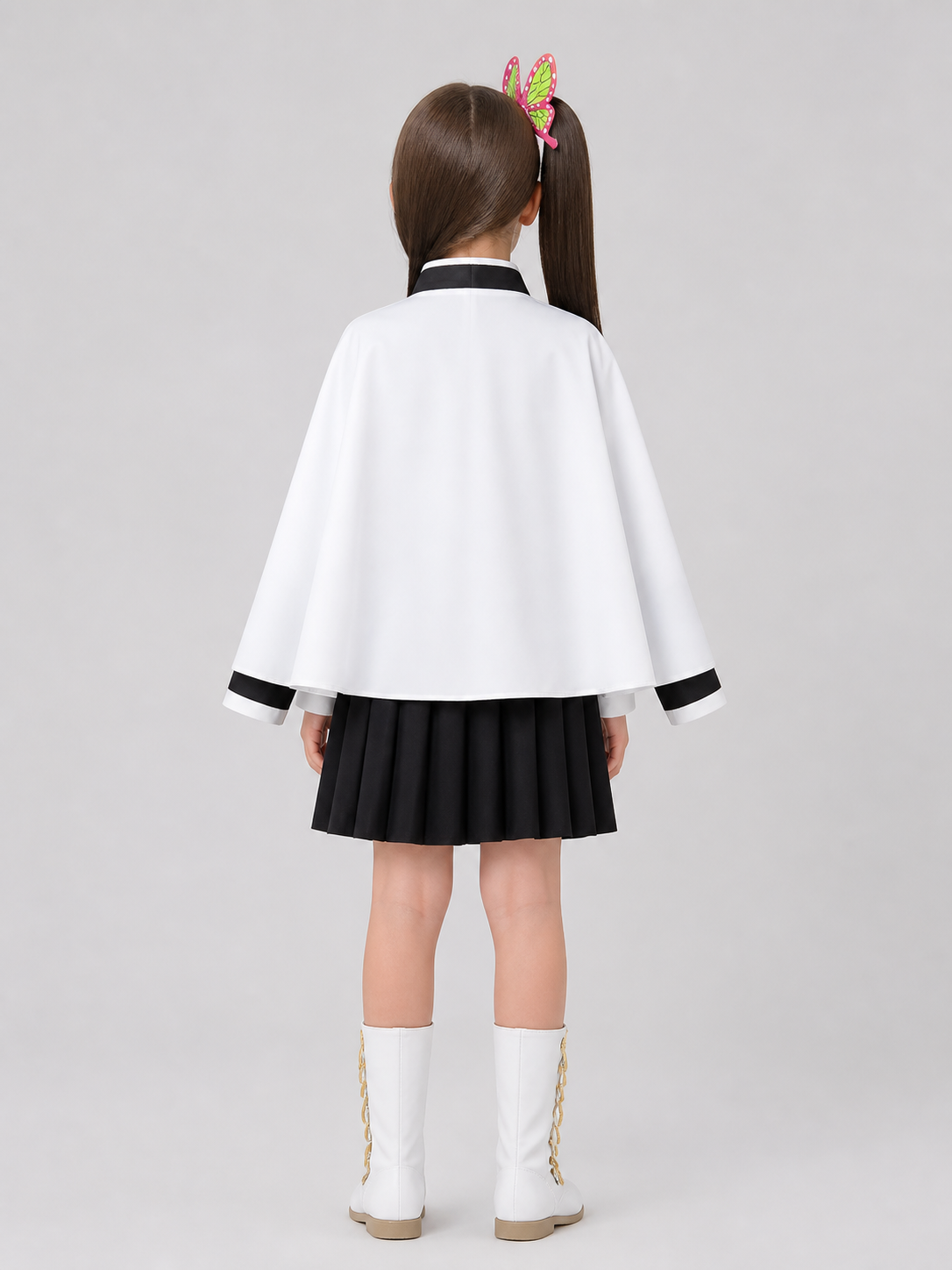 Demon Slayer Cosplay Costume with Wig back view