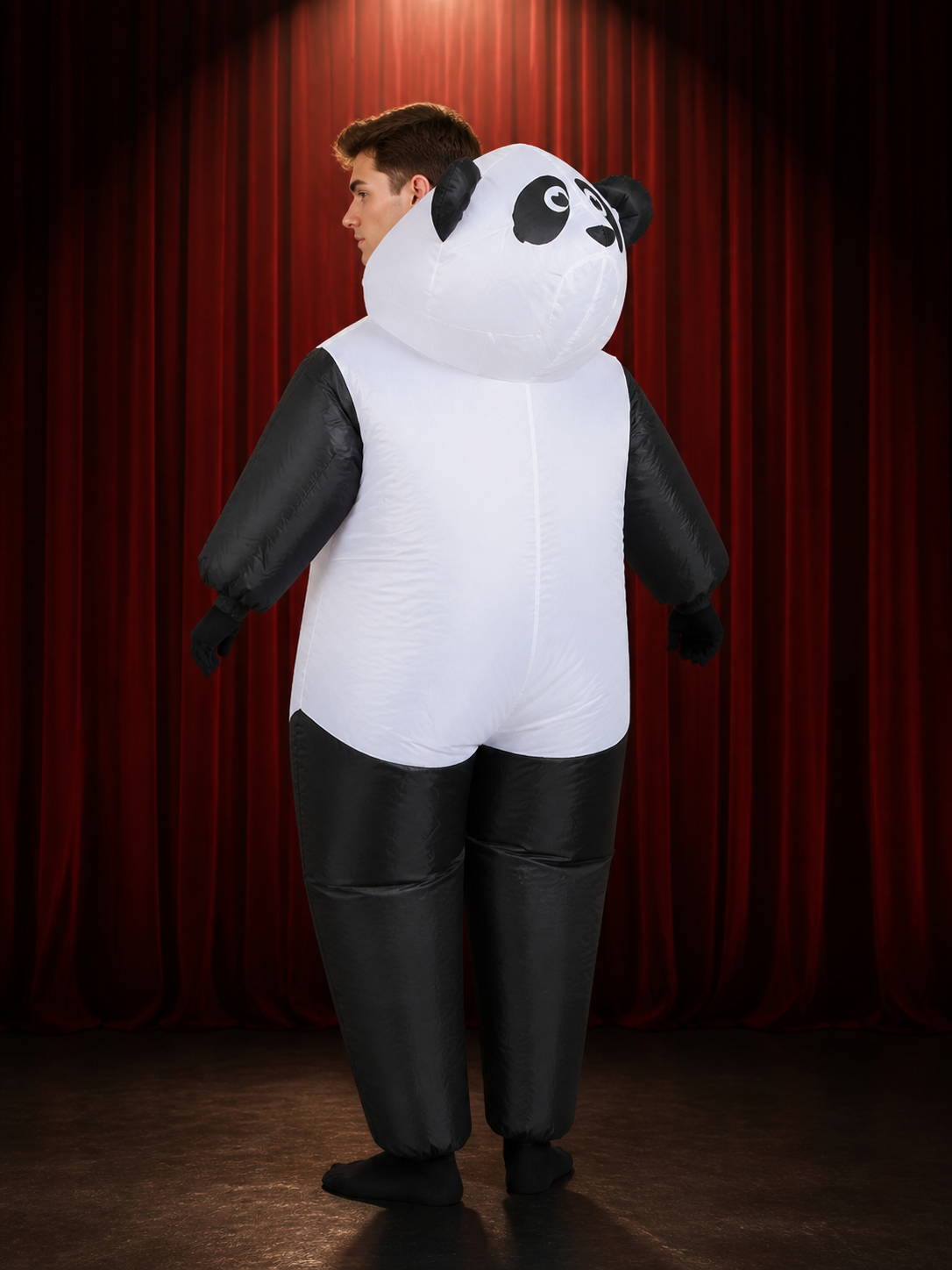 Inflatable Panda Costume Bodysuit for Adults, Funny Halloween Party Outfit