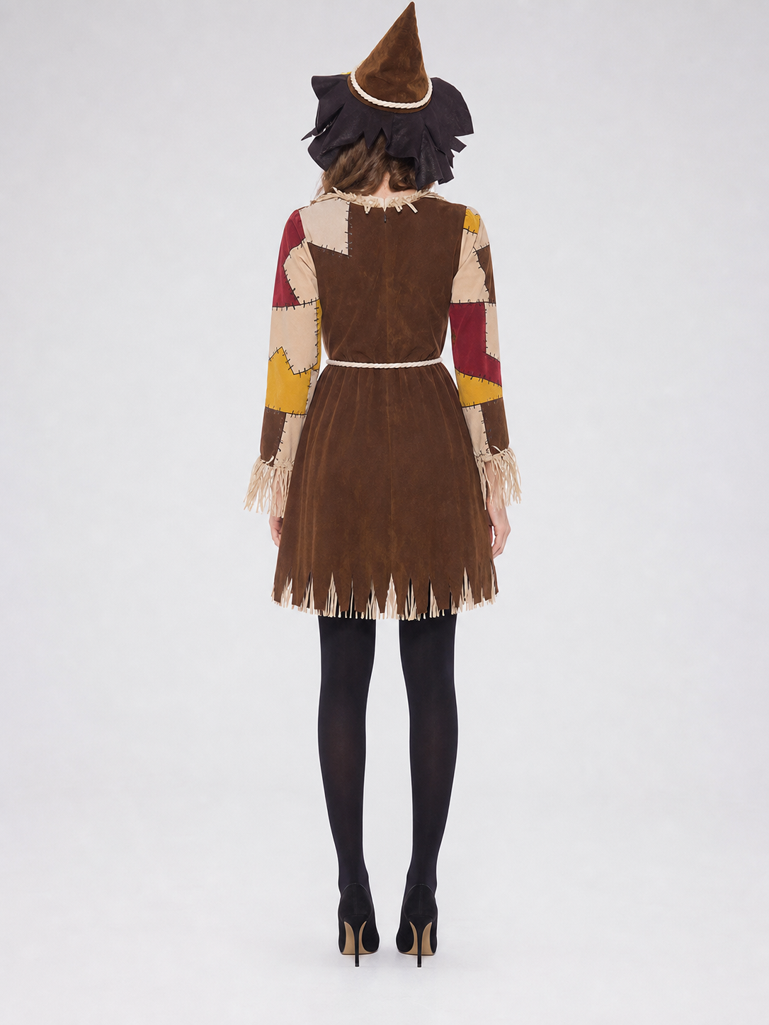 Witch Costume with Pointed Hat and Fringe