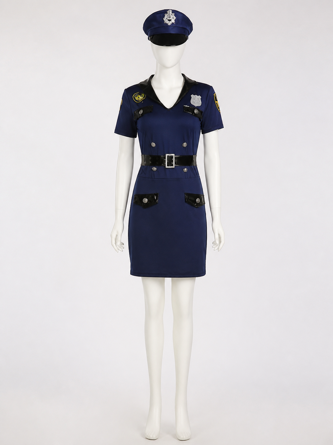 Women’s Police Officer Costume, Carnival Cosplay Outfit back view
