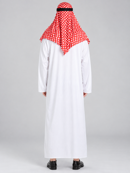 Carnival Costume with Polka-Dot Scarf and Beard