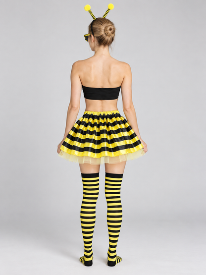 Bee Costume Accessory Set with Tutu Skirt back view