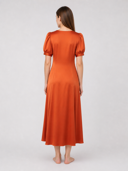 Cosplay Dress with Peter Pan Collar and Side Slits