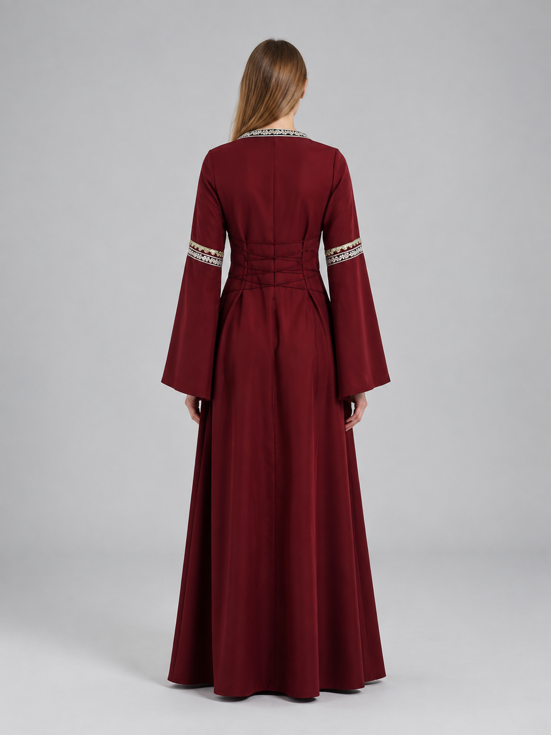 Medieval Maxi Dress with White Insert back view