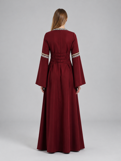 Medieval Maxi Dress with White Insert back view