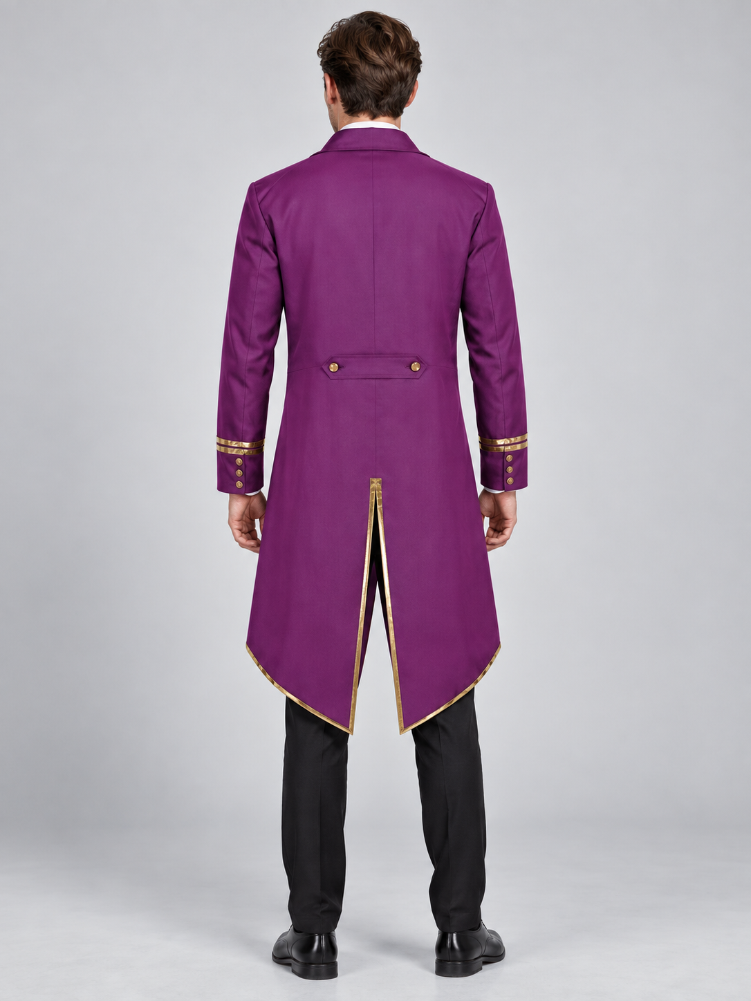 Purple Carnival Tailcoat with Gold Trim