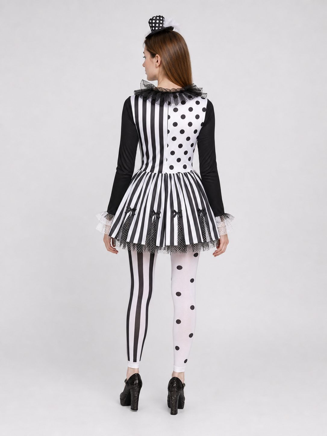 Horror-Style Clown Costume for Cosplay back view