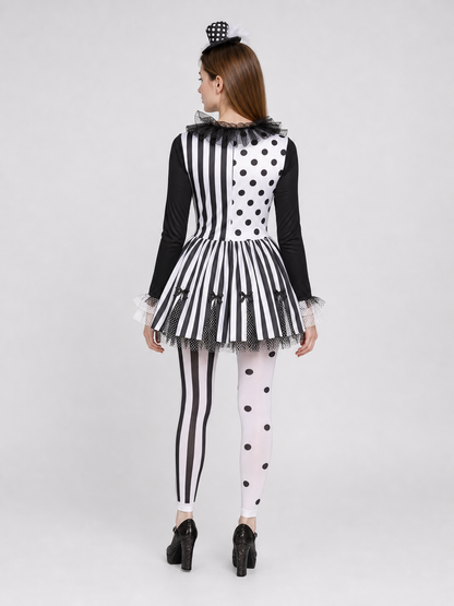 Horror-Style Clown Costume for Cosplay back view