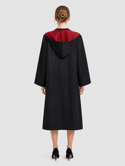 Harry Potter Cloak Cosplay Costume with Tie M-XXL back view