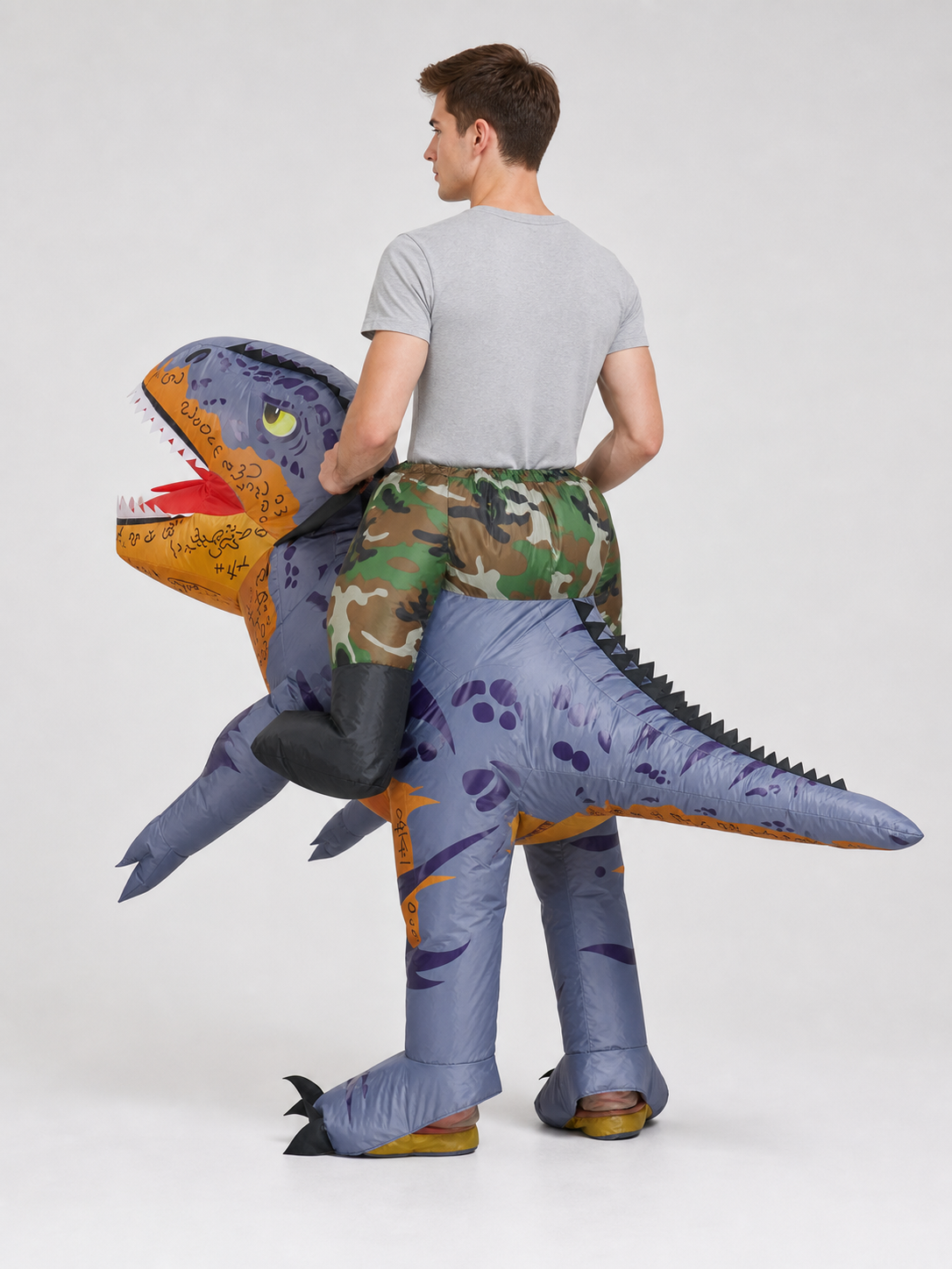 Inflatable Dinosaur Costume for Carnival and Parties