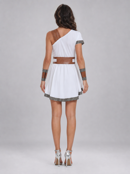 Historical Costume with Asymmetrical Shoulder and Belt