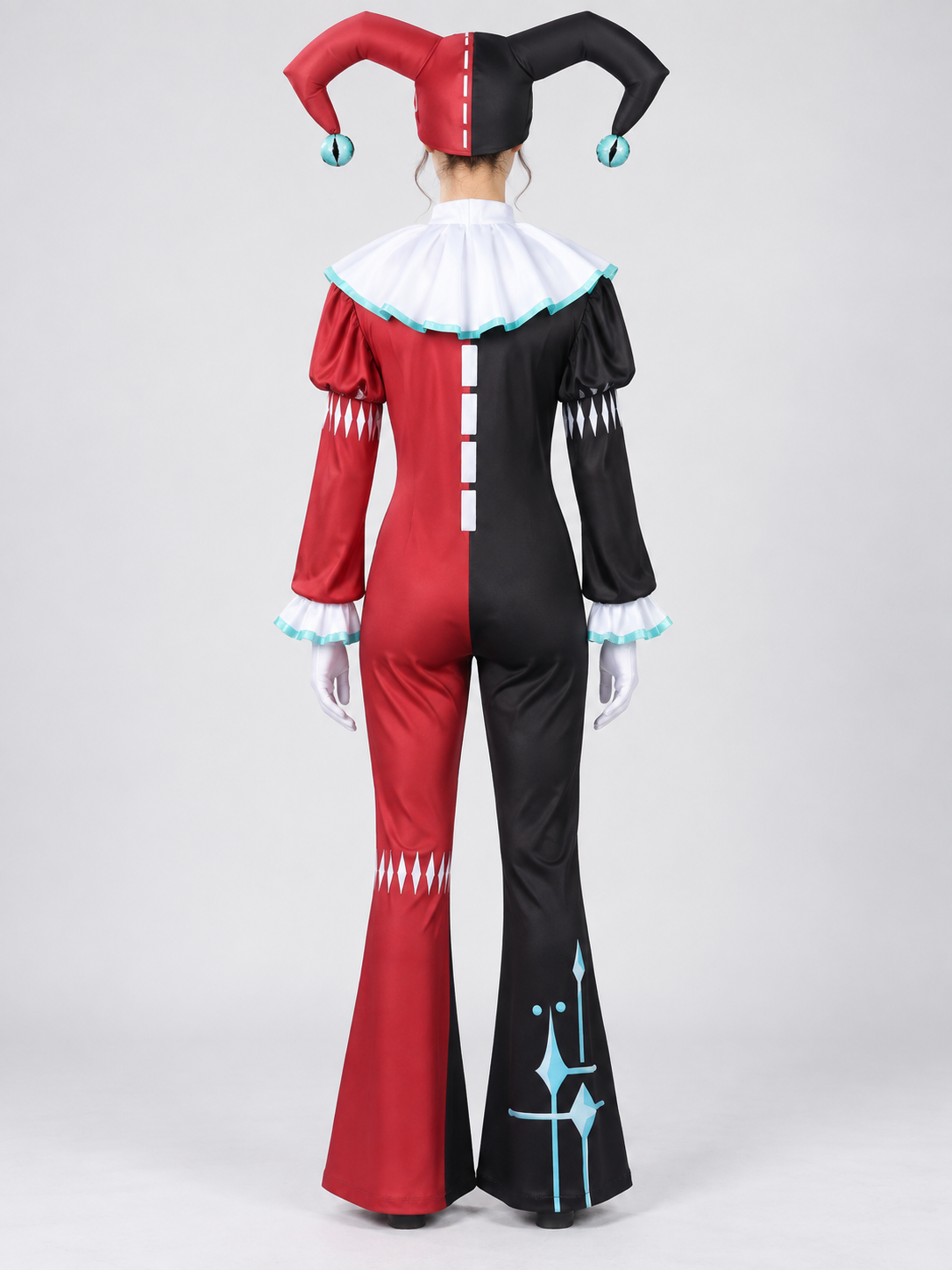 Black and Red Joker Cosplay Costume with Hat