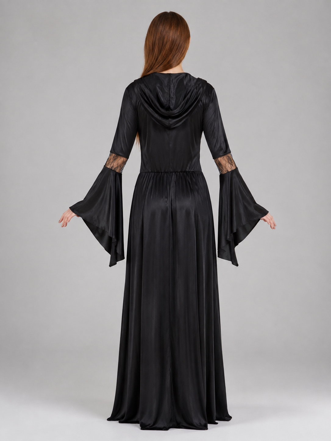 Hooded Lace-Up Carnival Dress back view