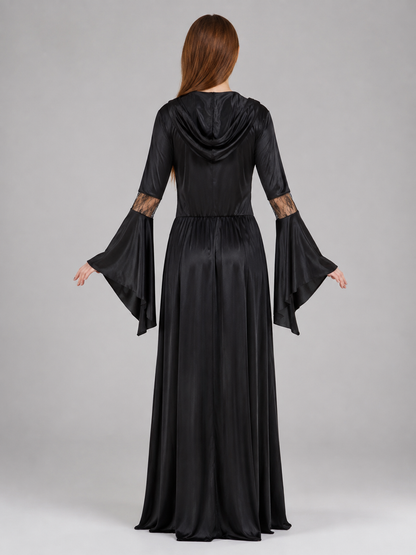 Hooded Lace-Up Carnival Dress back view