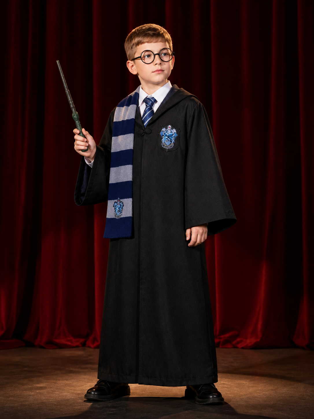 Harry Potter Ravenclaw Hooded Robe for Cosplay back view