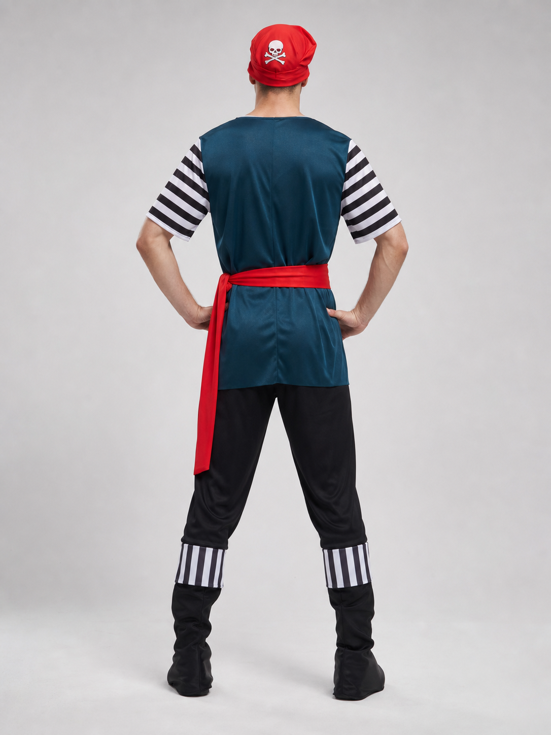 Pirate Costume in the Style of Jack Sparrow, with Accessories