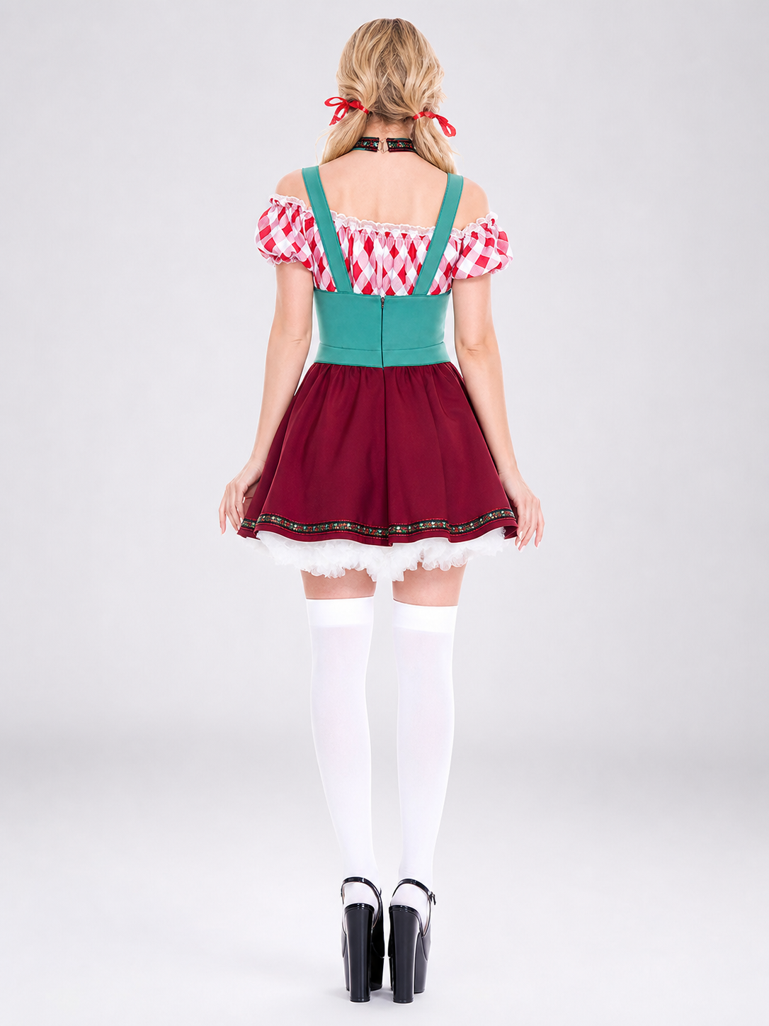 Historical Role-Play Dress with Apron and Lace