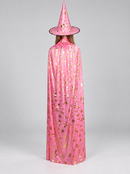 Witch Carnival Costume with Gold Print
