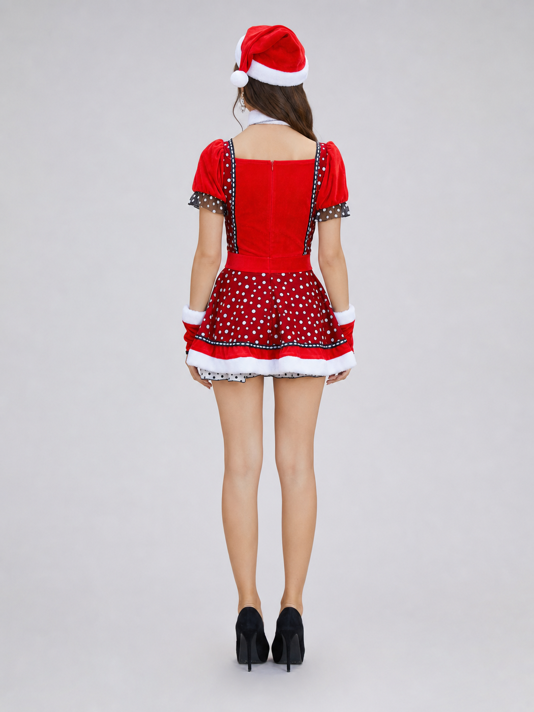 New Year's Character Costume: Red Dress with Accessories