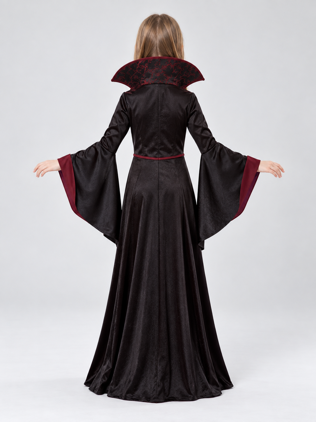Carnival Dress with High Collar and Lacing