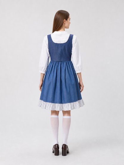 Folk-Style Carnival Costume: Blue Dress