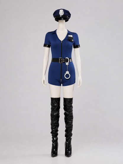 Carnival Police Costume with Shorts and Cap