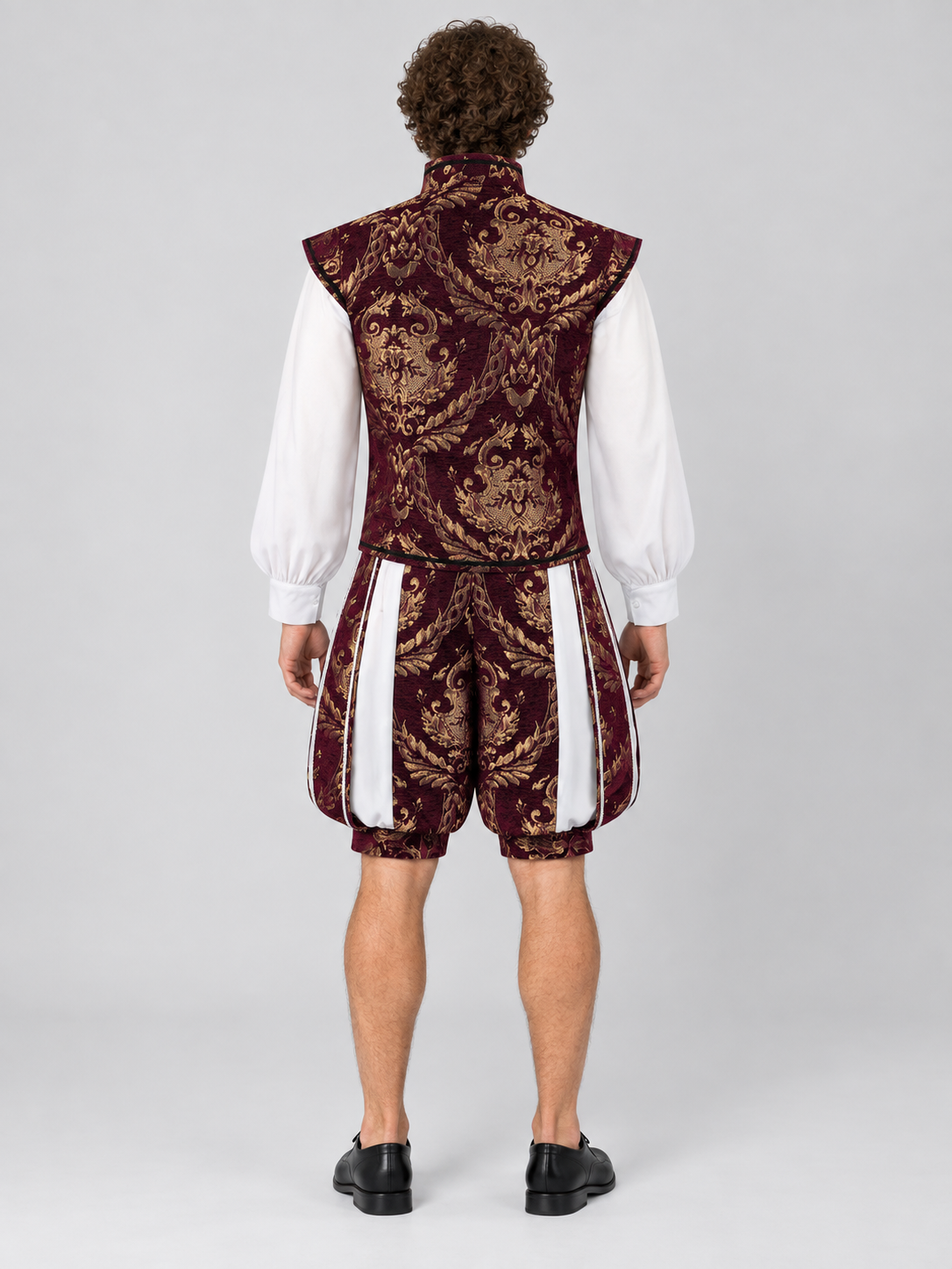 Carnival Costume with Vest and Gold-Tone Ornament back view