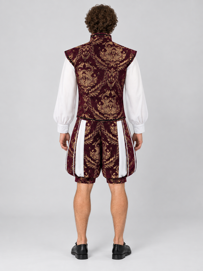 Carnival Costume with Vest and Gold-Tone Ornament back view