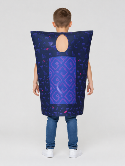 Kids' Minecraft “Nether Portal” Carnival Costume back view