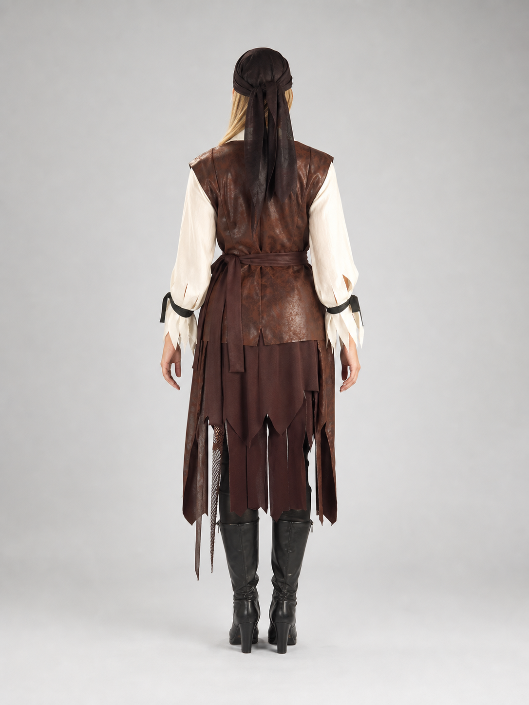 Pirate-Style Costume with Skirt and Headscarf