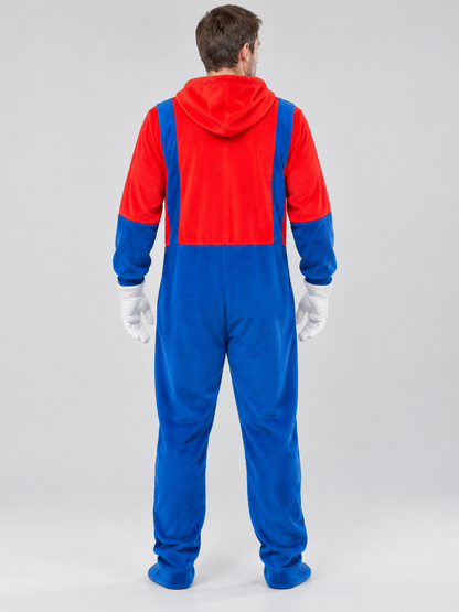 Super Mario Adult Costume with Mustache