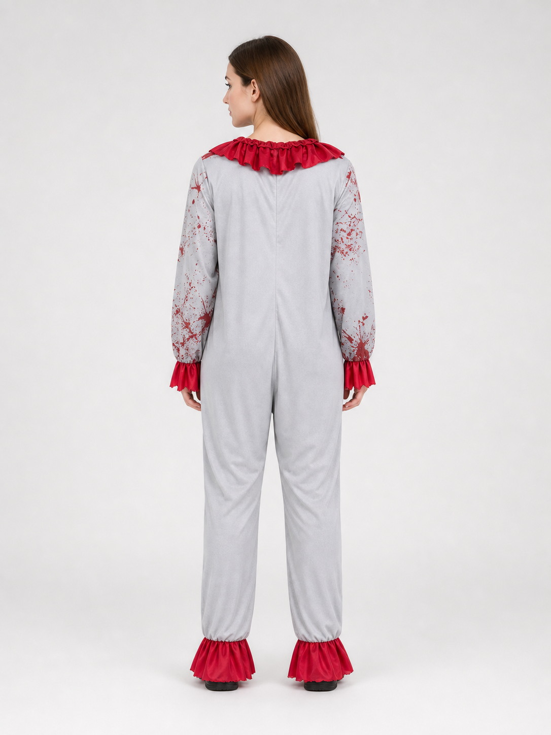 Scary Halloween Clown Costume with Wig