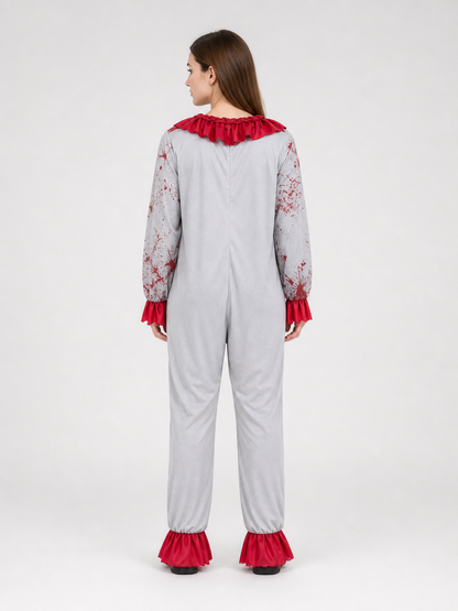 Scary Halloween Clown Costume with Wig
