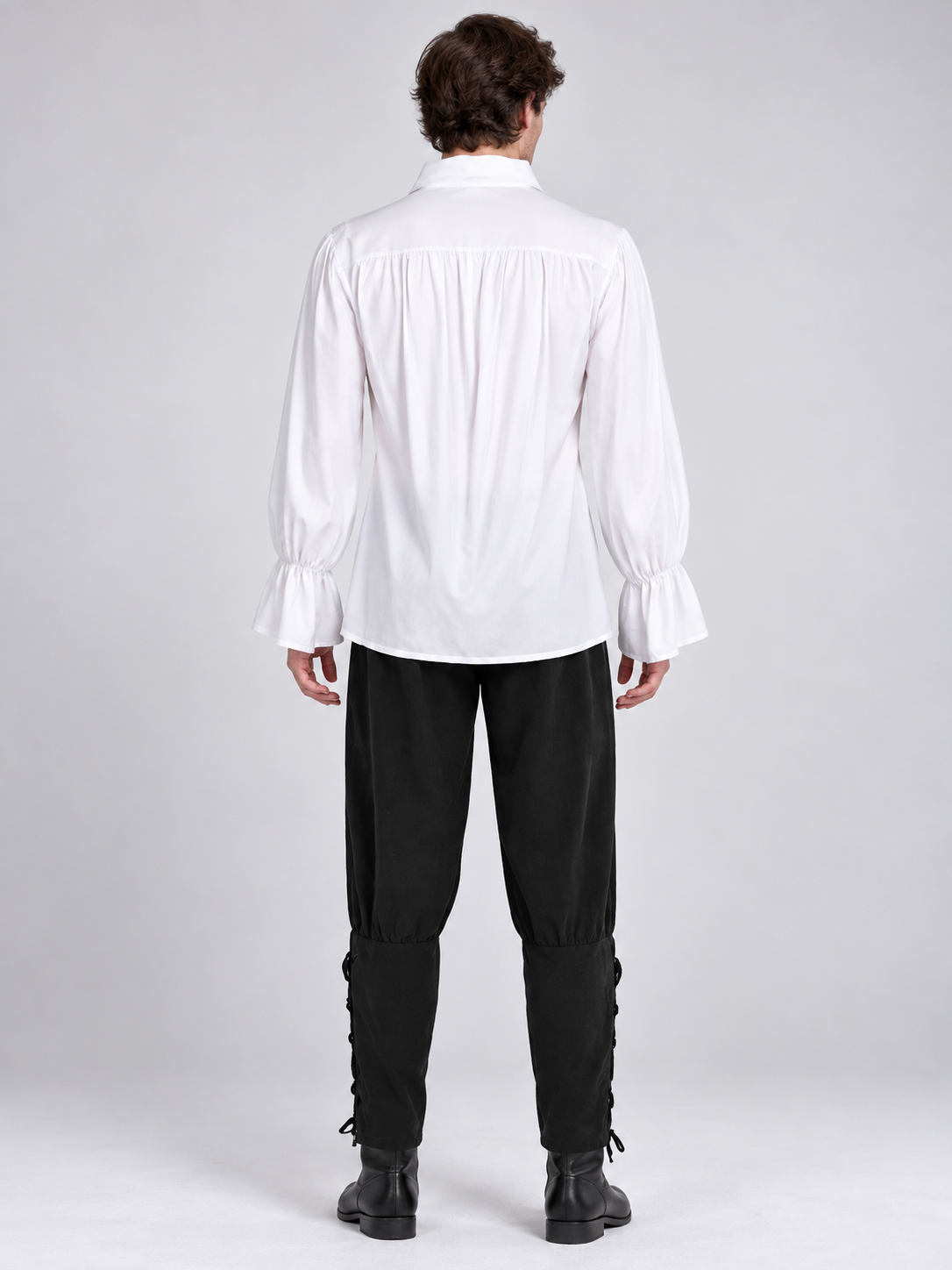 Medieval-Style Costume: White Shirt and Black Pants