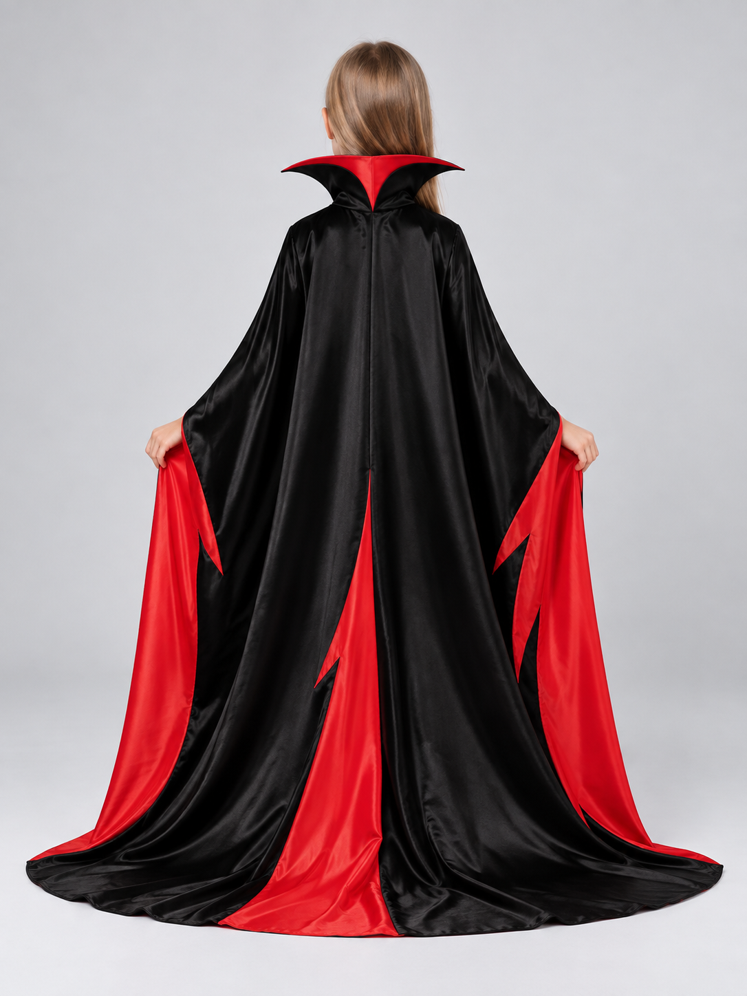 Carnival Cloak Cape with a High Collar back view