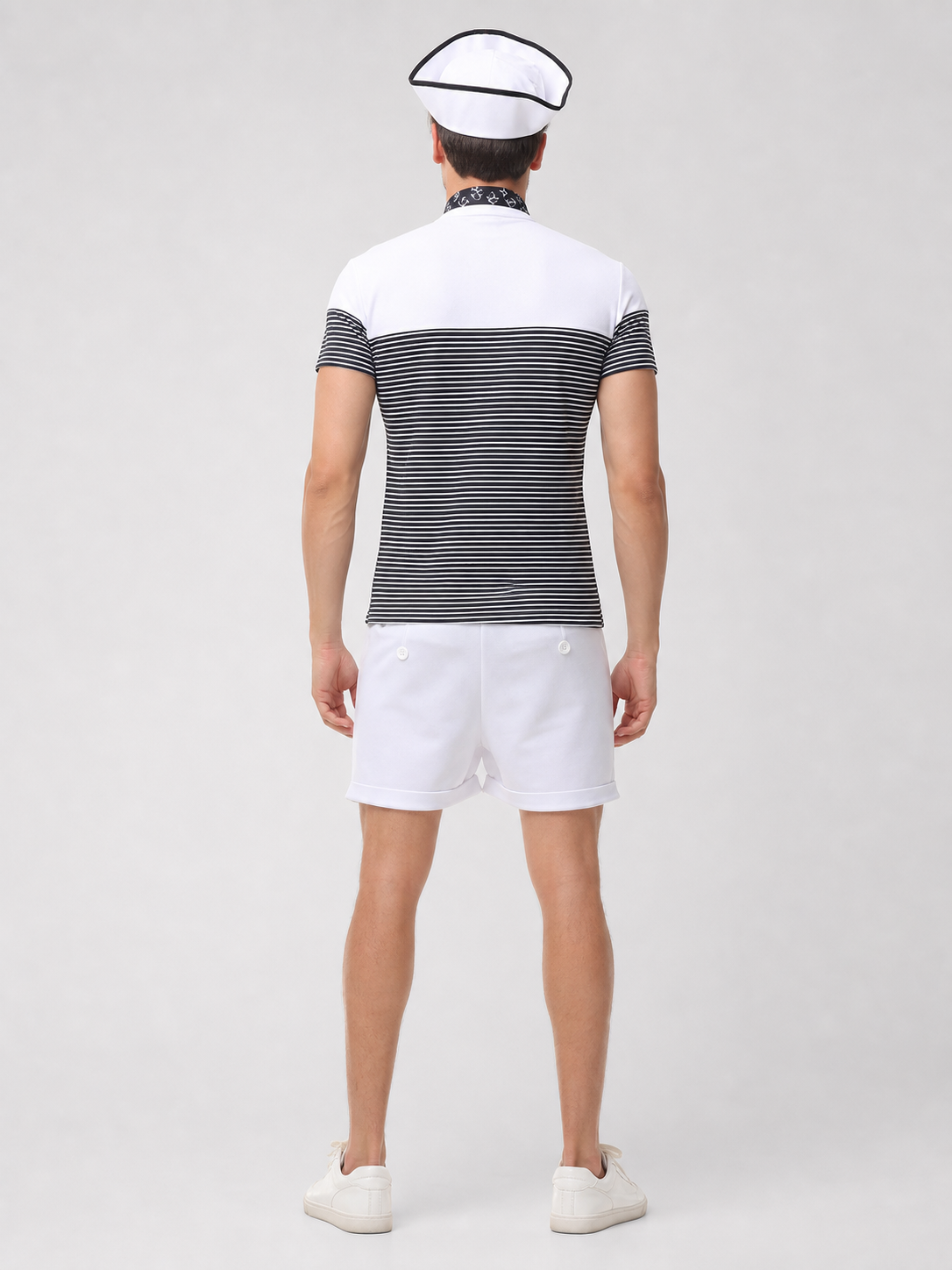Striped Nautical Stage Costume with Shorts